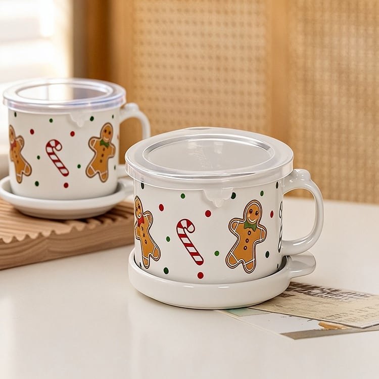 Christmas Sale – 25 oz Mug Meal Cup with Lid