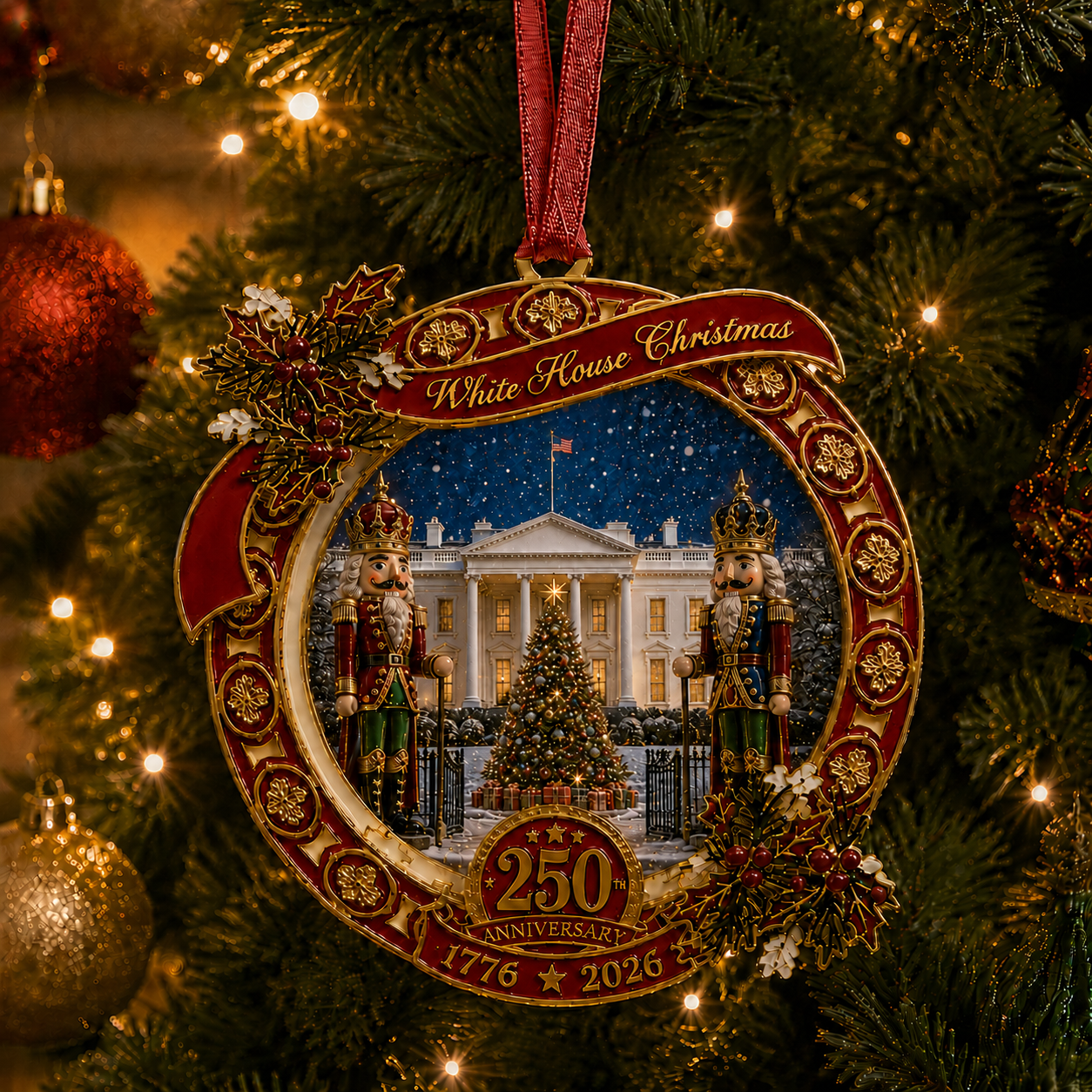🔥"The Nutcracker" 250th Anniversary Ornament—Guarding the White House