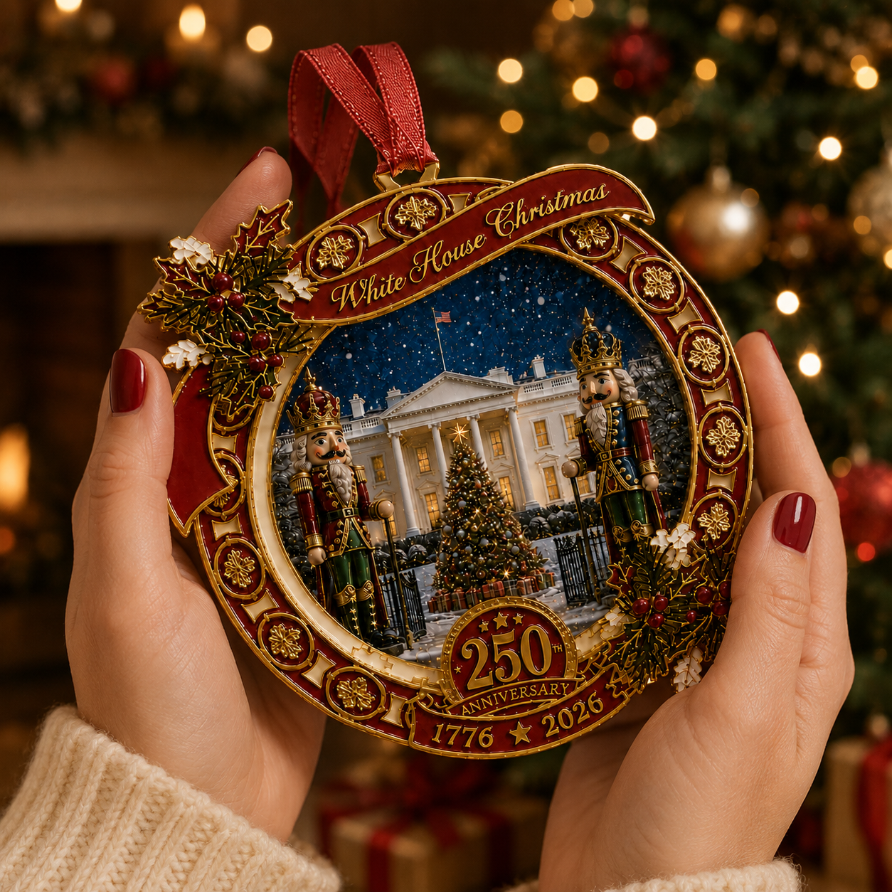 🔥"The Nutcracker" 250th Anniversary Ornament—Guarding the White House