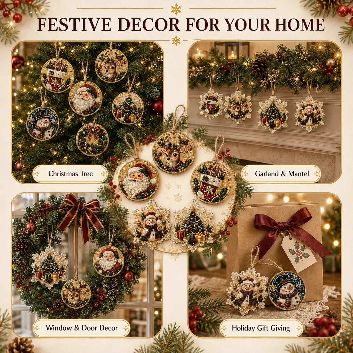 6pcs 12pcs christmas diy diamond painting ornaments kit xmas tree hanging pendant %F0%9F%8E%84 landing 07