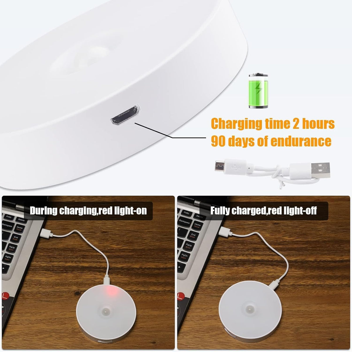 6 Pcs Motion Sensor Light Indoor, Night Light(3000K Warm Yellow 6 Pack) 🌙