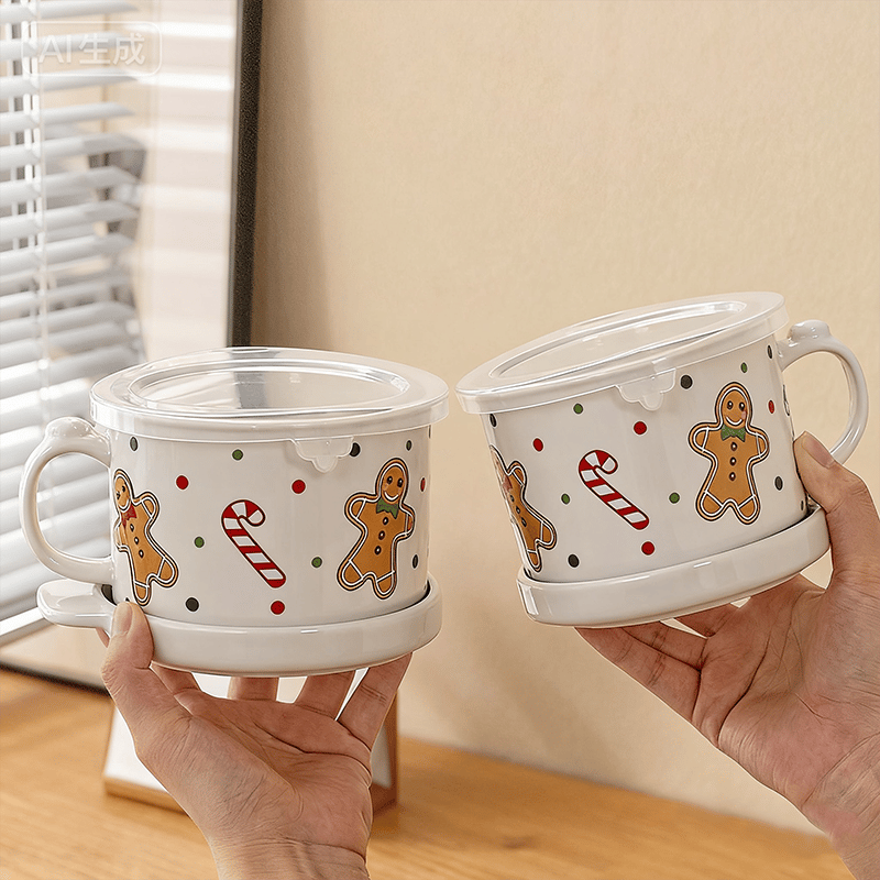 Christmas Sale – 25 oz Mug Meal Cup with Lid
