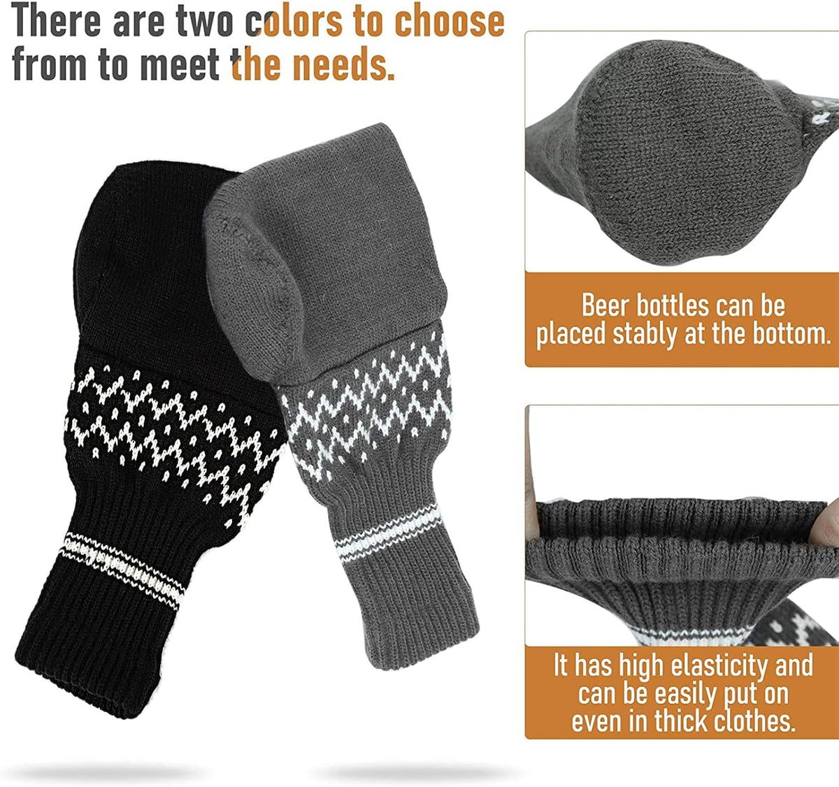 beer mitten gloves knit stitched drink mitt holder for beverage landing 08