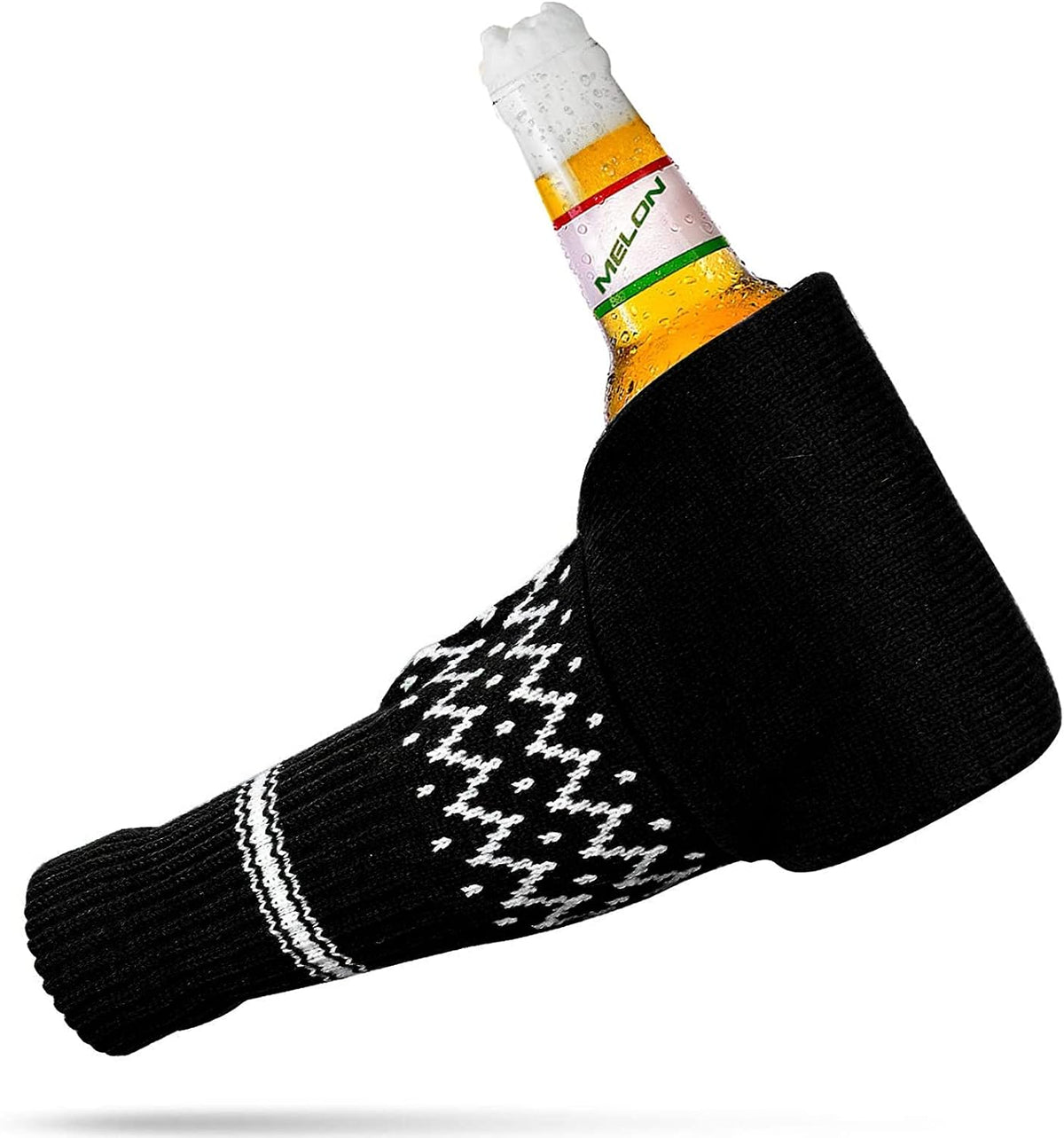 Beer Mitten Gloves - Knit Stitched Drink Mitt Holder for Beverage🧤