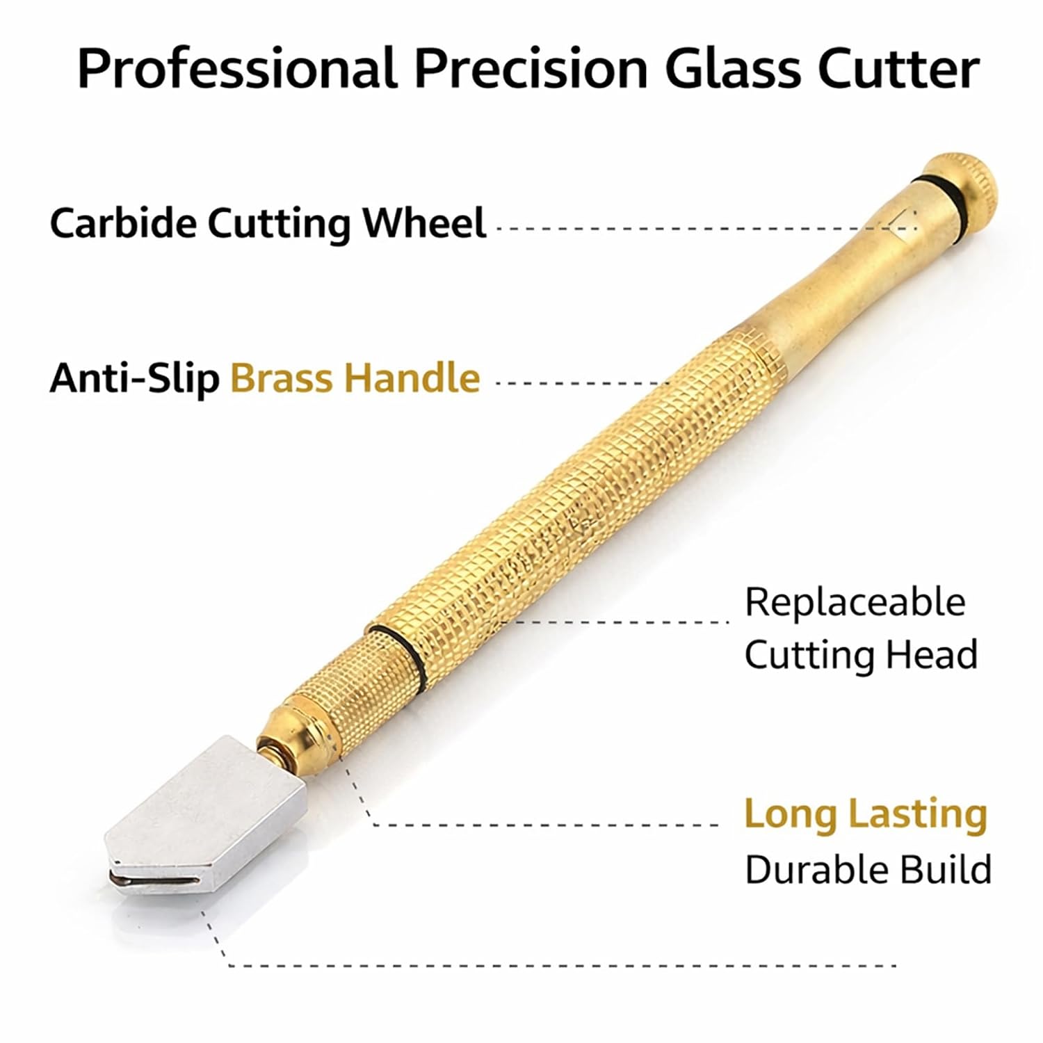 Diamond Head Glass Cutter Tool for 3‑15mm Glass & Mirrors🛠️