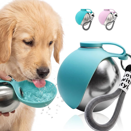 2-in-1 Portable Dog Water Bottle for Small Dogs - Leak-Proof