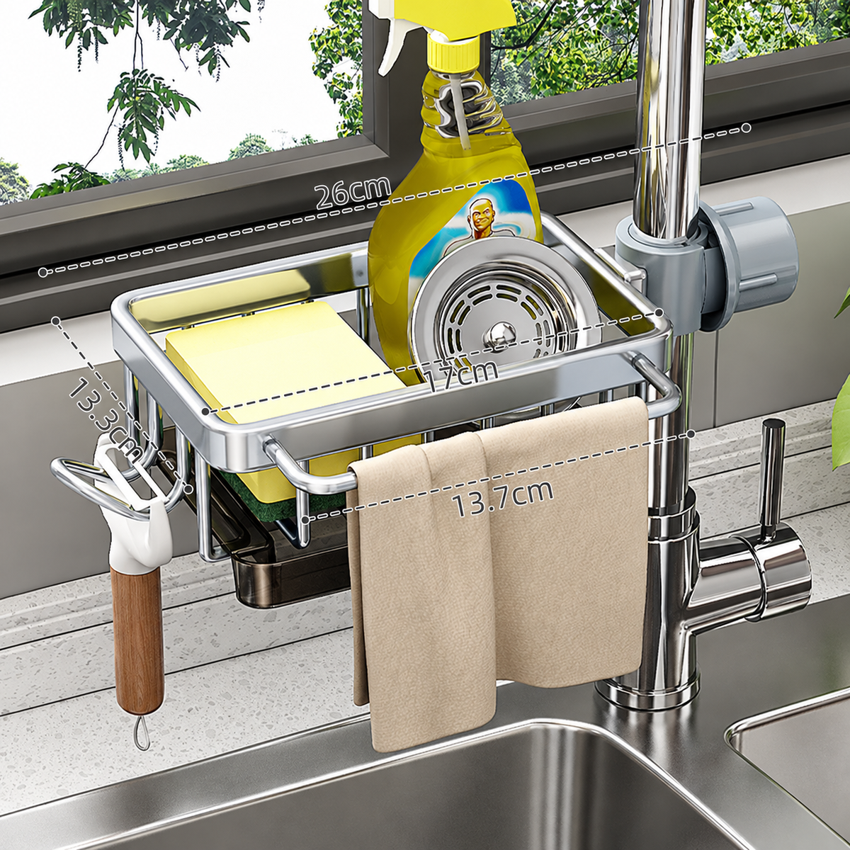 ✨ Faucet Sink Organizer Rack – Keep Your Kitchen Sink Clean & Clutter-Free