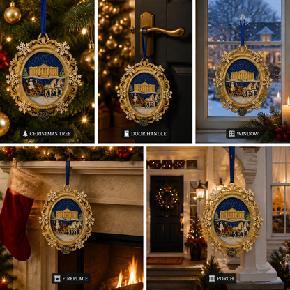 🔥White House Snowy Christmas Night Commemorative Ornament