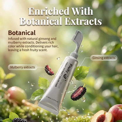 Botanical Fruit Essence Hair Dye Cream Nourishing Gray Coverage