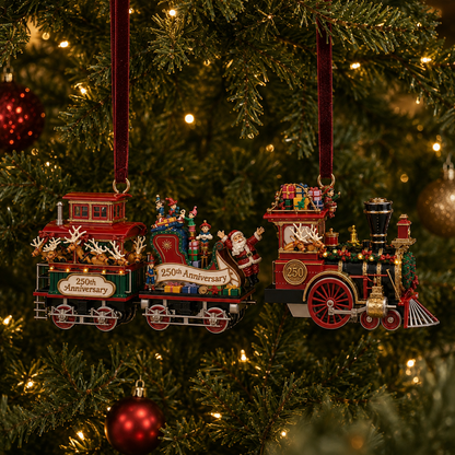 ✨Vintage-style steam train Christmas tree ornament