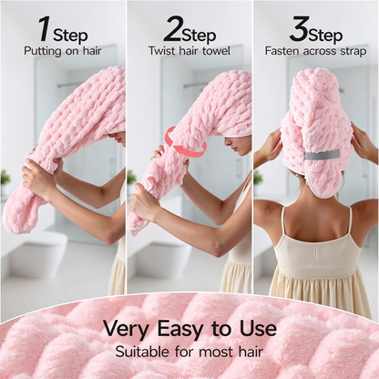 🏆Extra-Thick Microfiber Hair Drying Towel Cap Set, Super Absorbent Quick-Dry Hair Wrap 🧖‍♀️