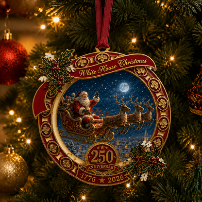 ✨250th Anniversary Edition Santa's Sleigh Scene Ornament