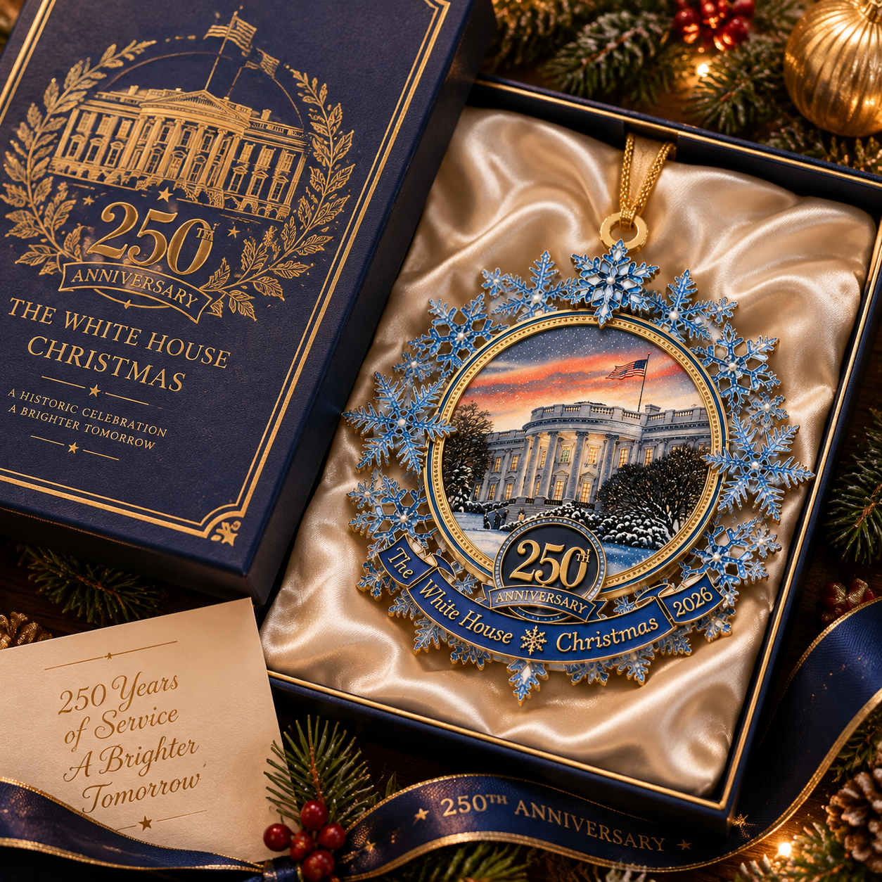 ✨White House 250th Anniversary Commemorative Snowflake Ornament