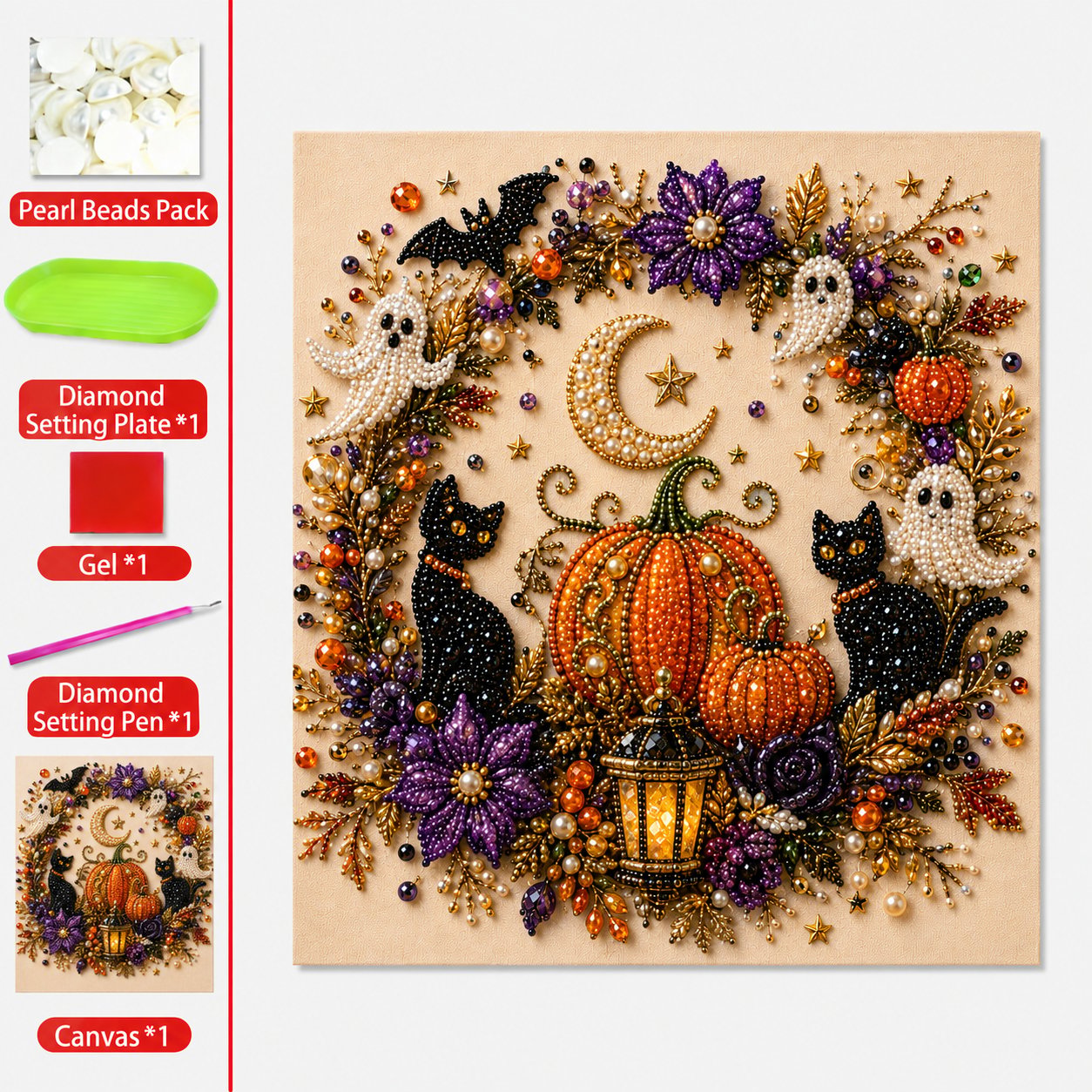 🎃✨Halloween DIY Pearl Art Craft Making Kit