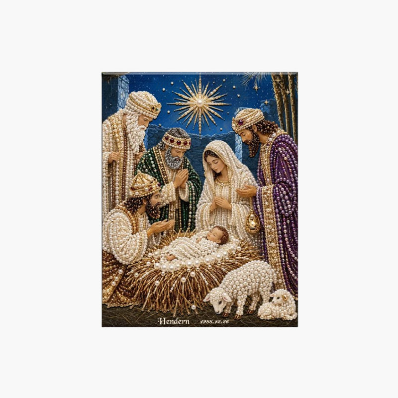 🎉🎄 Limited Edition!🔥🌟 Nativity Scene Diamond Painting Kit