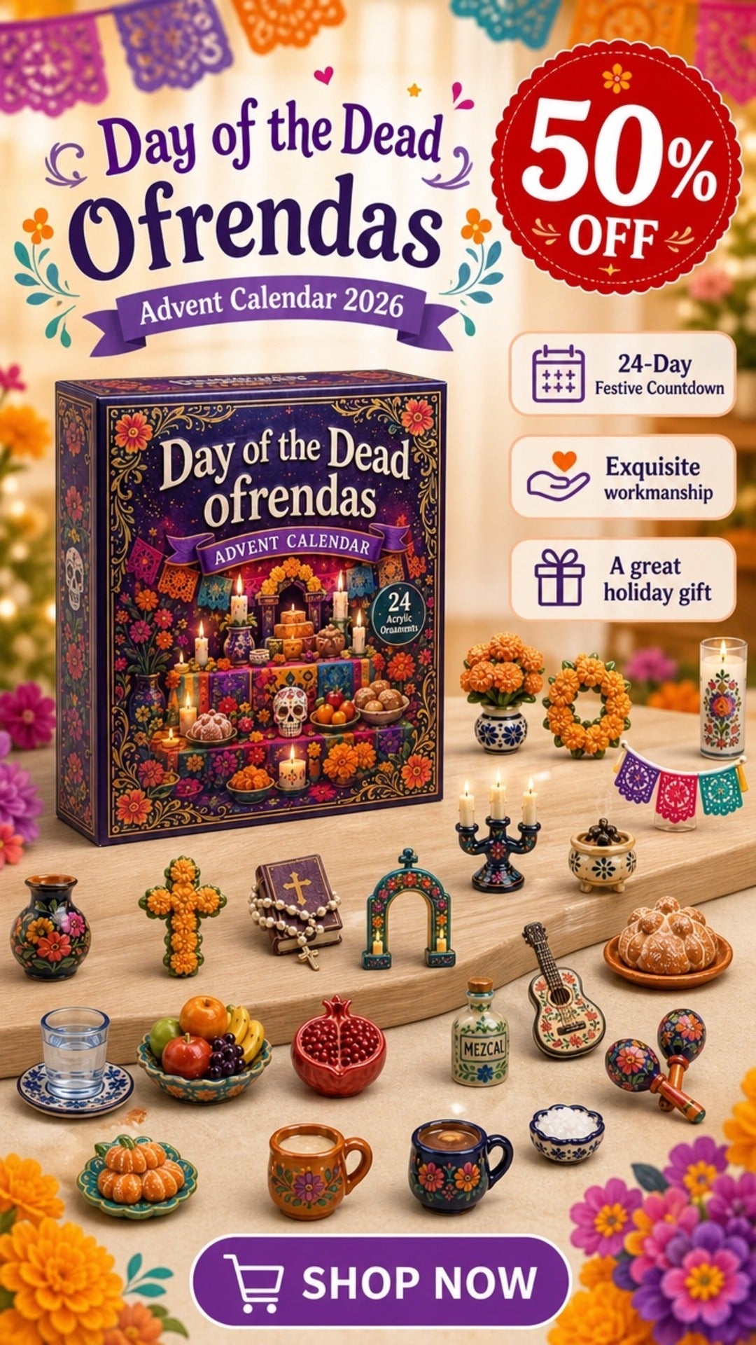 day of the dead ofrendas advent calendar 2026 landing 02