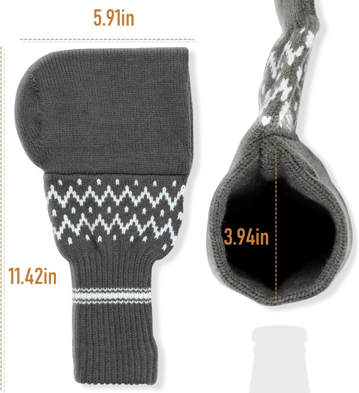 Beer Mitten Gloves - Knit Stitched Drink Mitt Holder for Beverage🧤