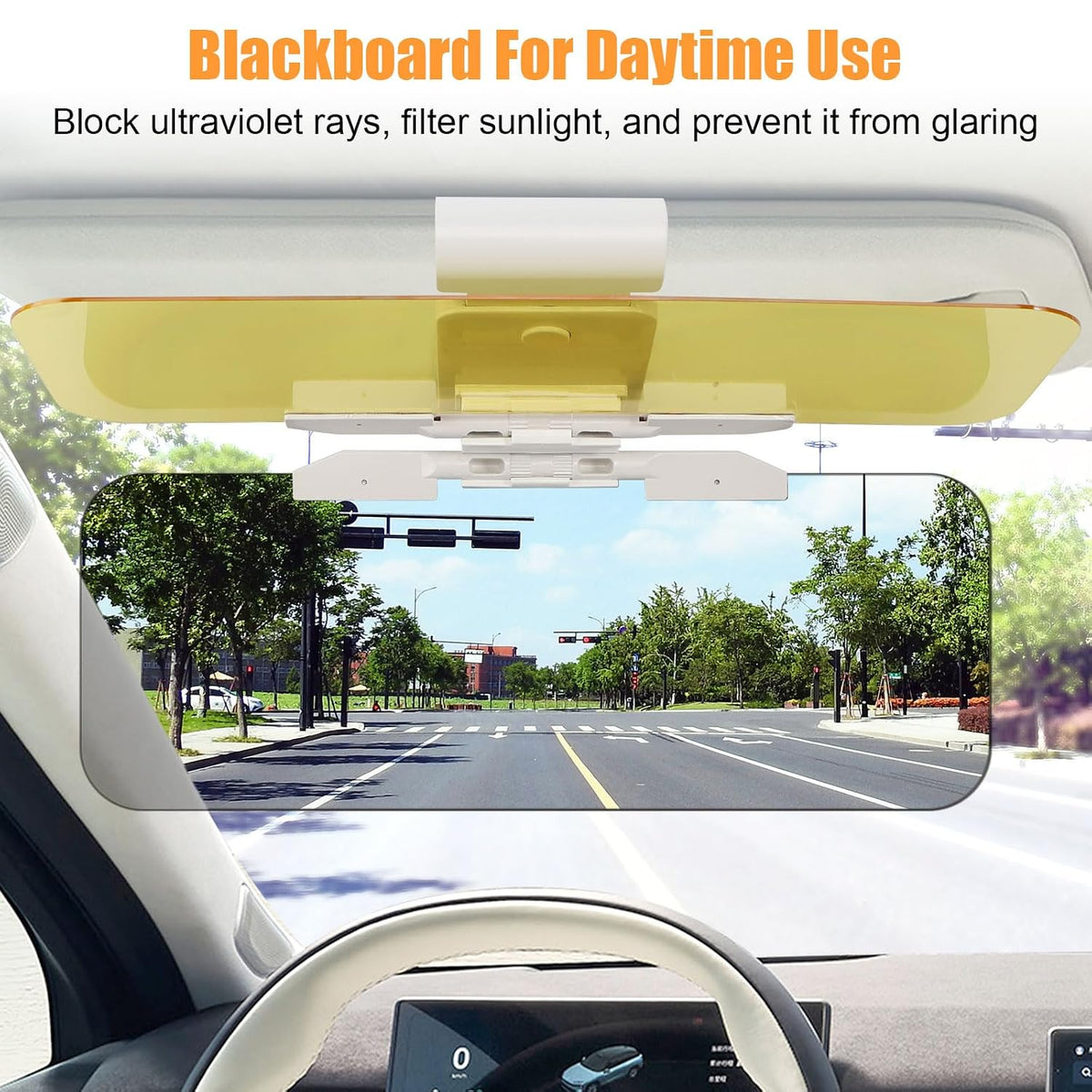 adjustable car anti glare sun visor dual color day night driving shield landing 07