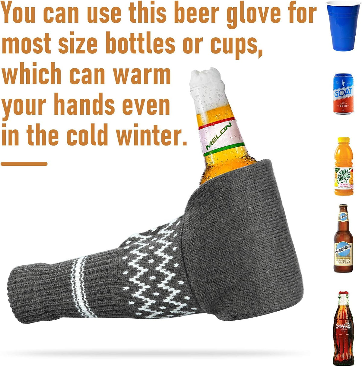 beer mitten gloves knit stitched drink mitt holder for beverage landing 07