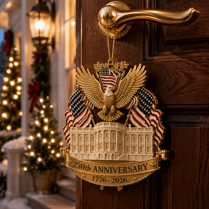 ✨250th Anniversary Gold Eagle White House Christmas Tree Ornament