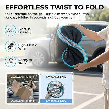 🔥LAST DAY 49% OFF☀️ Foldable Car Windshield Sun Shade | UV Block Heat Reducing Front Window Cover🚗