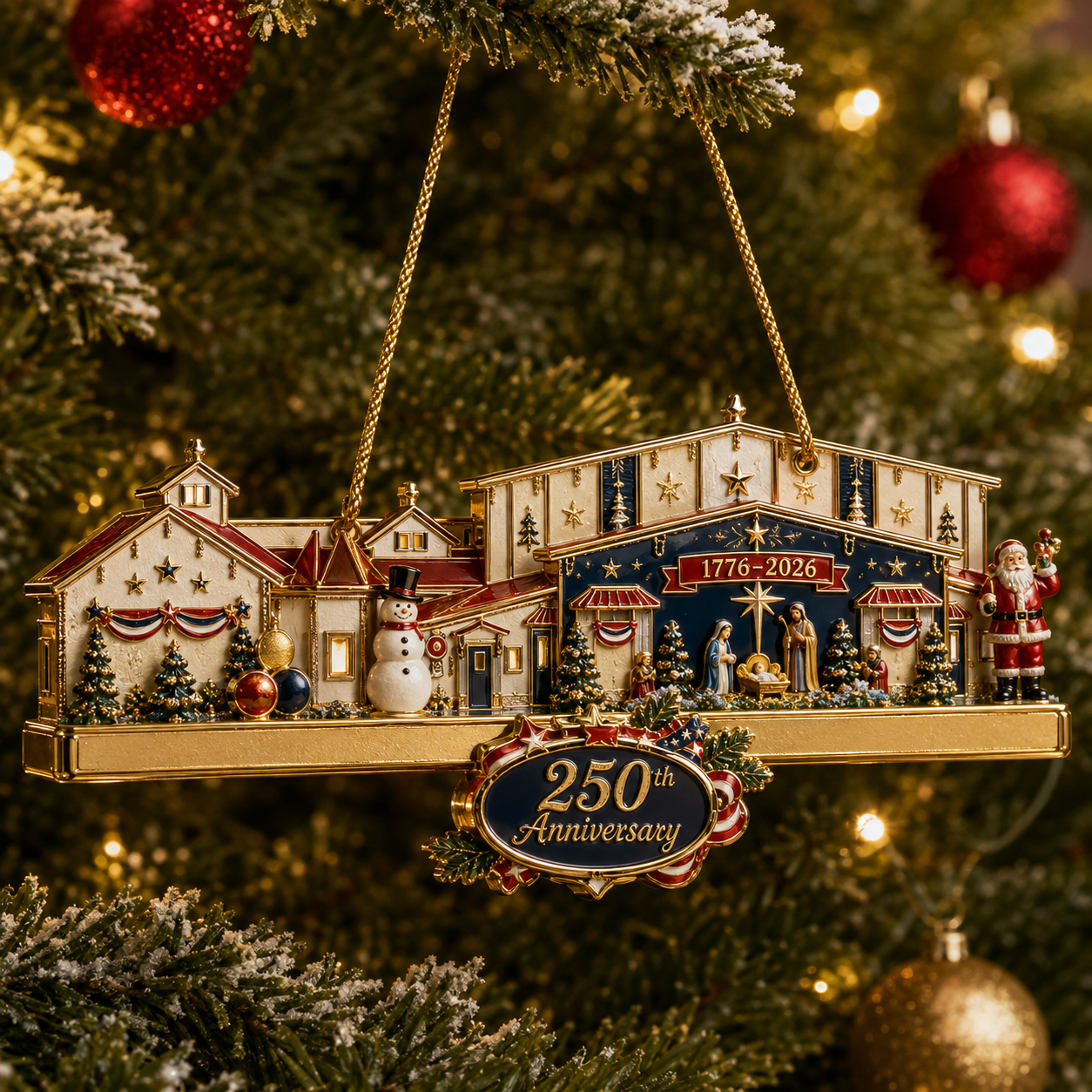 ✨250th Anniversary Christmas Village Ornament