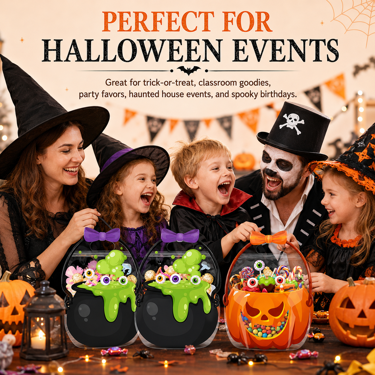 Halloween Bags Plastic Halloween Goodie Bags