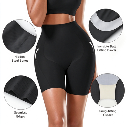 Women High Waisted Seamless Shapewear Shorts Tummy Control Butt Lift 🍑