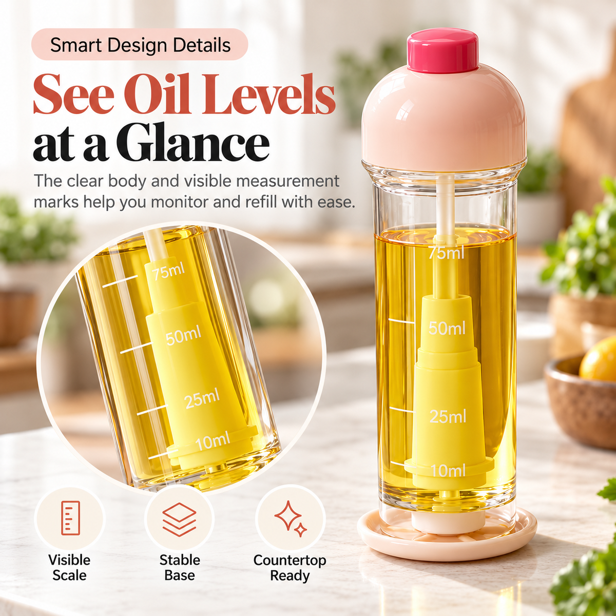 🍳✨Refillable Fine Mist Olive Oil Sprayer – Even Spray Cooking Oil Dispenser for Air Fryers, Grilling, Baking & Everyday Kitchen Use