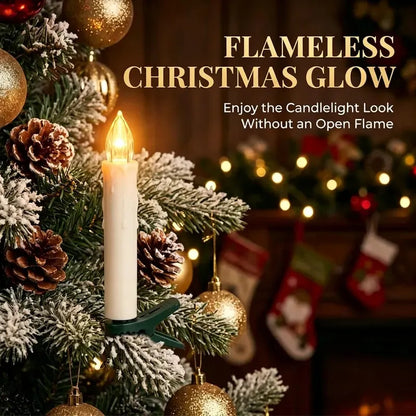 Realistic Flickering Flameless Clip Candles – LED Candle Lights with Remote Control