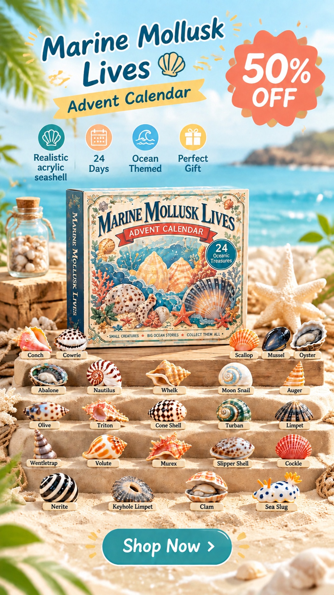 marine mollusk lives advent calendar 2026 landing 02