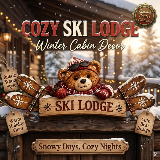 6 Styles Door Topper Collection ❄️🎿 | Rustic Winter Mountain Cabin Door Frame Decor, Christmas Above-Door Wall Sign, Seasonal Porch Home Ornament