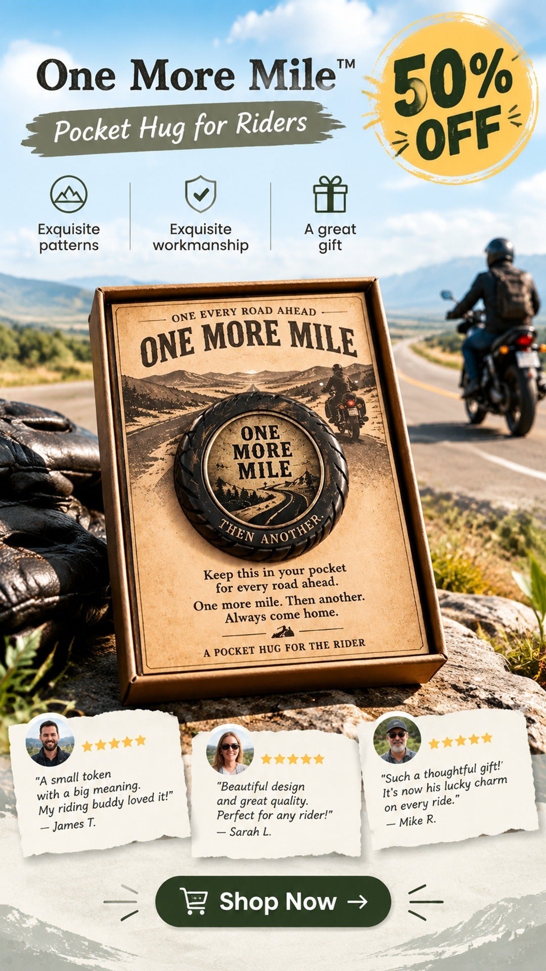 one more mile pocket hug for riders landing 02