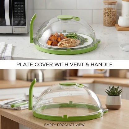 🎁2-in-1 Transparent Microwave Splatter Cover With Handle