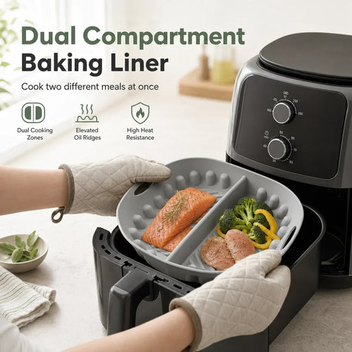 🔥 2026 Hot Sale 30% OFF ✨Reusable Divided Air Fryer Silicone Liner