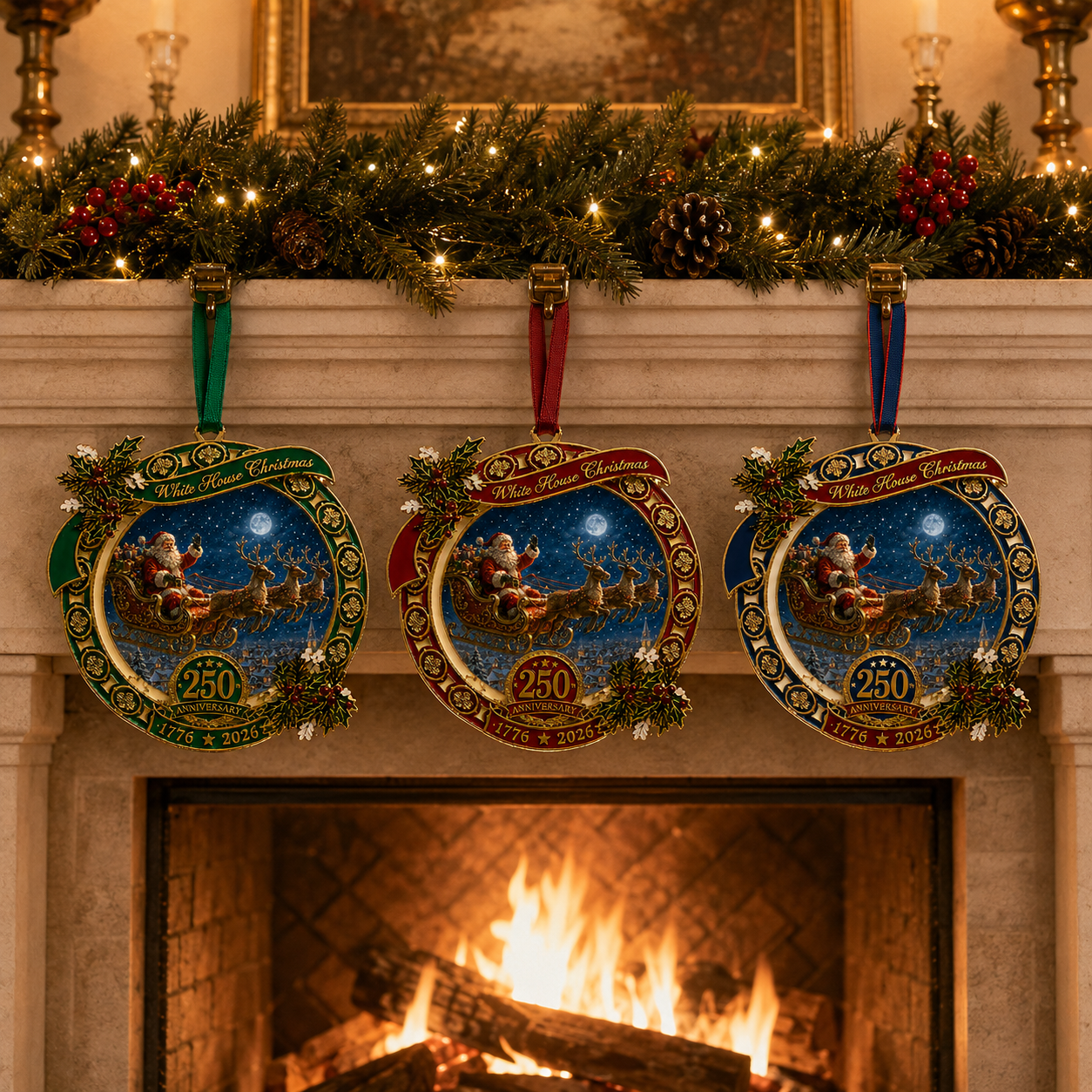 ✨250th Anniversary Edition Santa's Sleigh Scene Ornament