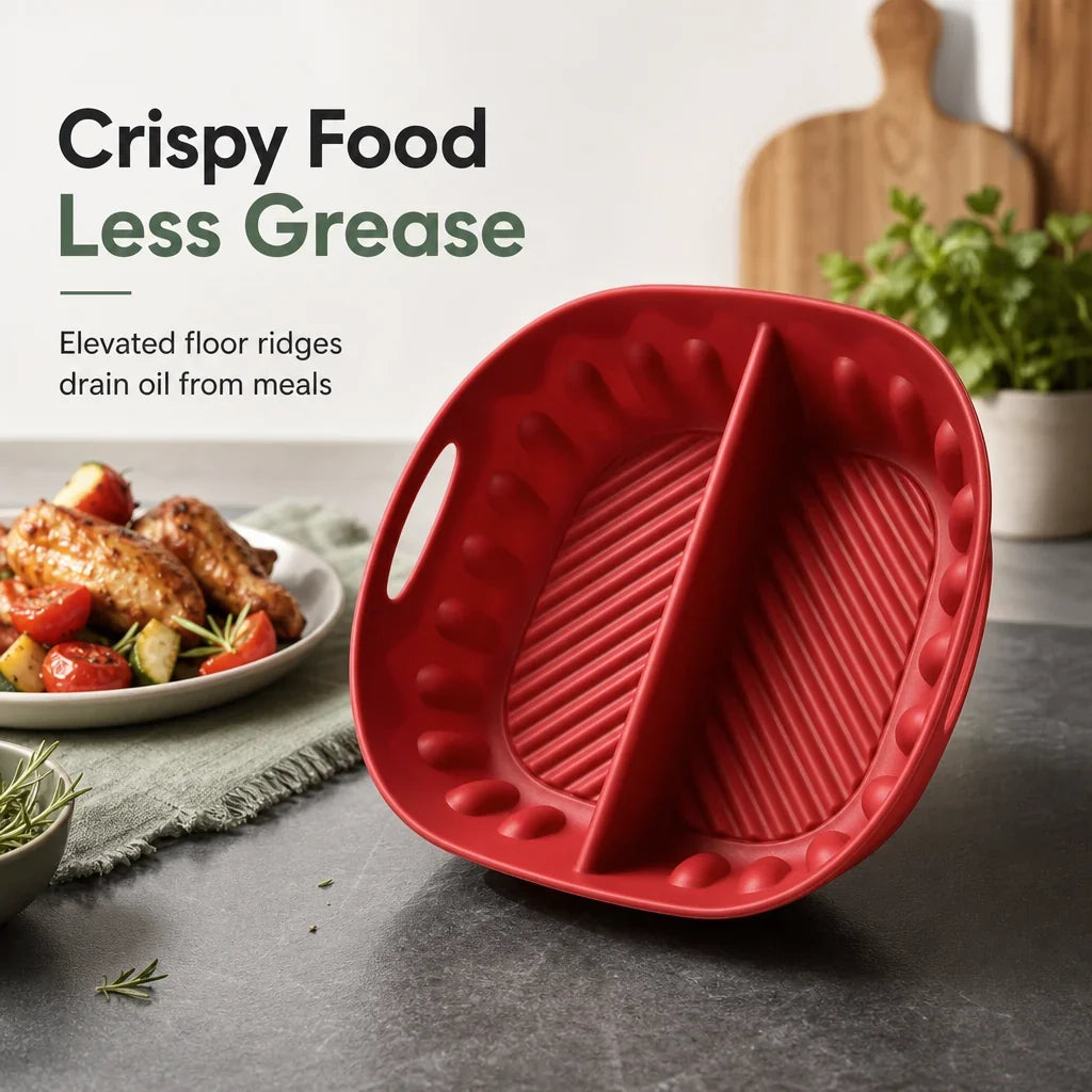 🔥 2026 Hot Sale 30% OFF ✨Reusable Divided Air Fryer Silicone Liner