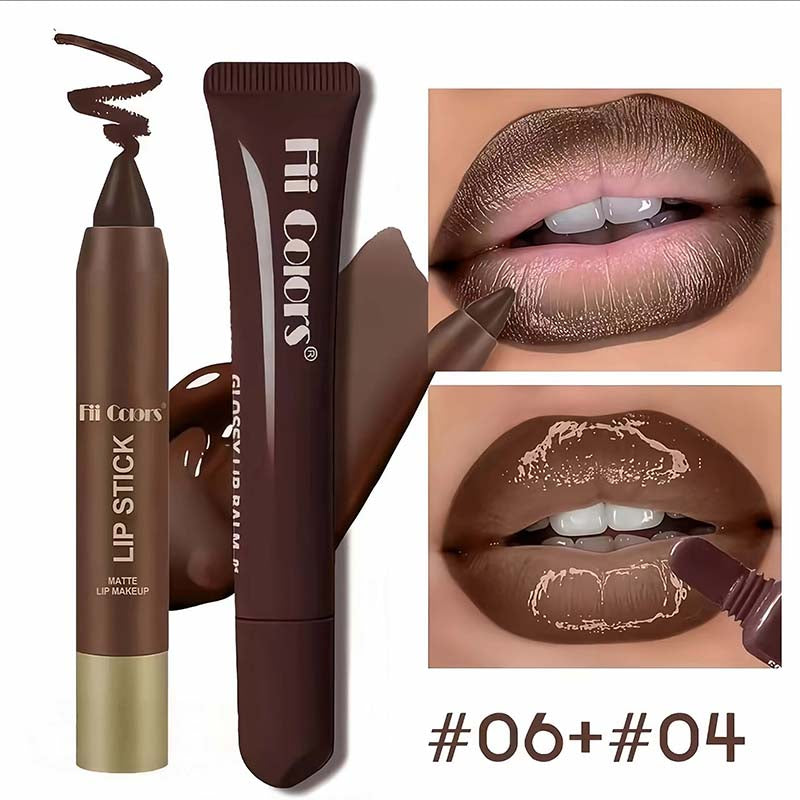 Matte Lip Liner & Moisturizing Lip Oil Cosmetic Set 💄
