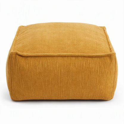 Unstuffed Square Pouf Cover | Storage Ottoman Slipcover for Living Room, Bedroom & Clothes Storage, Washable 45x45x23cm