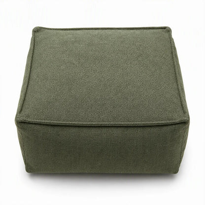 Unstuffed Square Pouf Cover | Storage Ottoman Slipcover for Living Room, Bedroom & Clothes Storage, Washable 45x45x23cm