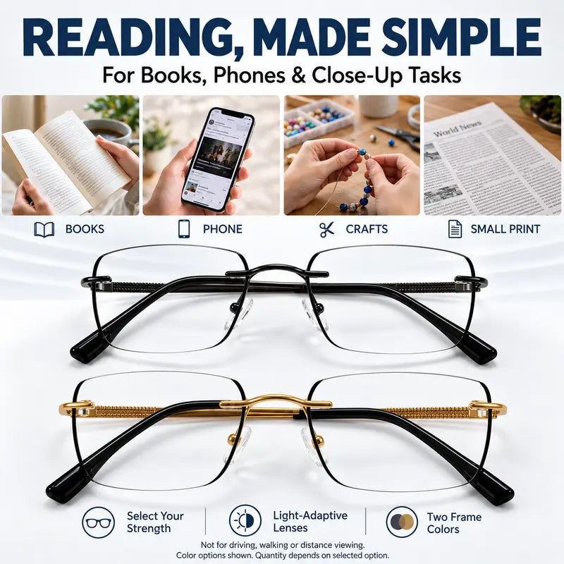 Unisex Progressive Multifocal Photochromic Reading Eyeglasses 👓