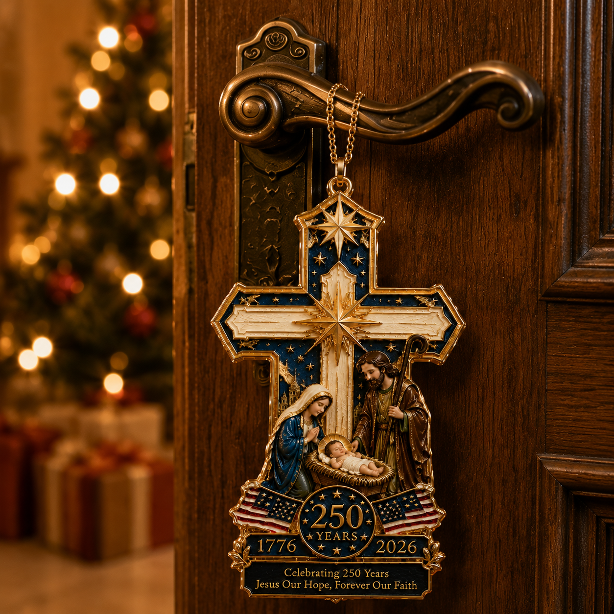 ✨Cross-Shaped Jesus Nativity Christmas Tree Ornament