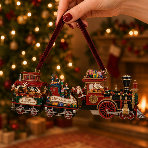 ✨Vintage-style steam train Christmas tree ornament