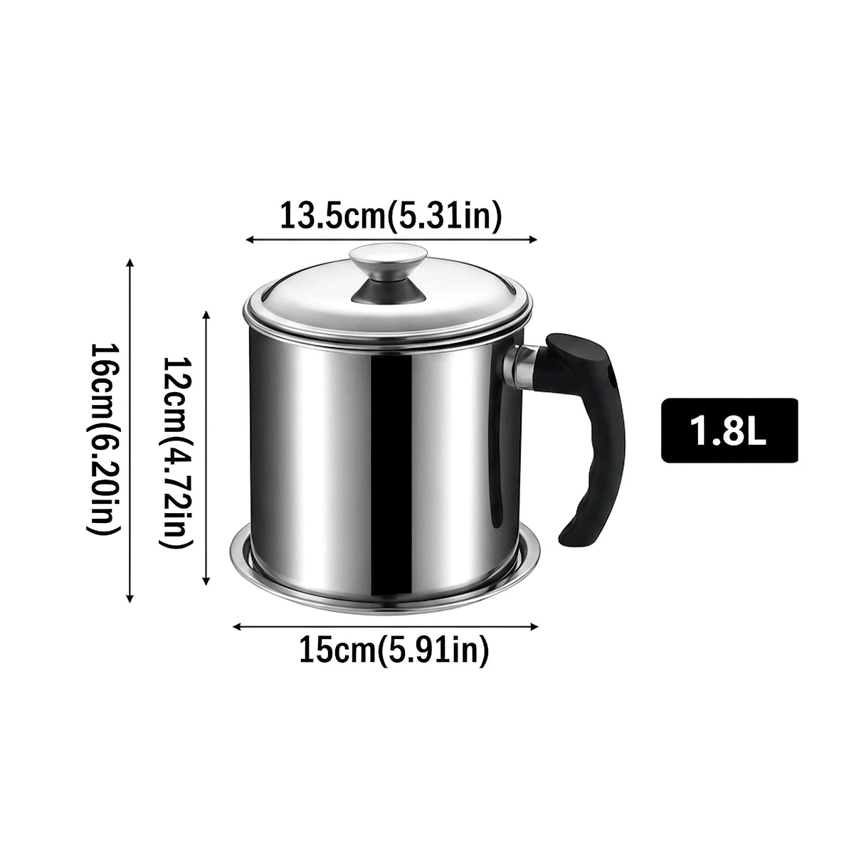 🔥Limited-time offer: 50% OFF🧺Stainless Steel Oil Strainer Pot with Fine Mesh Filter & Wooden Handle