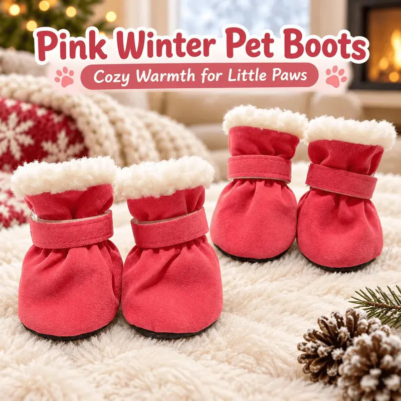 Soft Velvet Puppy Booties, Warm Non-Slip Paw Covers for Small Dogs 🐾