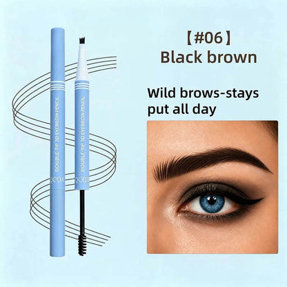 2-in-1 Waterproof Micro-Fork Eyebrow Pen-Tinted Gel Cosmetic🖌️