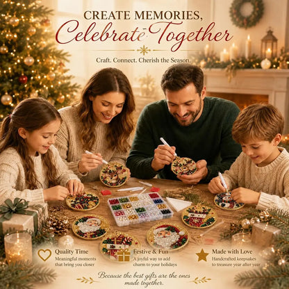 6Pcs/12Pcs Christmas DIY Diamond Painting Ornaments Kit, Xmas Tree Hanging Pendant 🎄