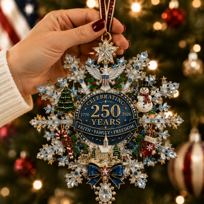 ✨Shimmering Silver Christmas Commemorative Snowflake Ornament