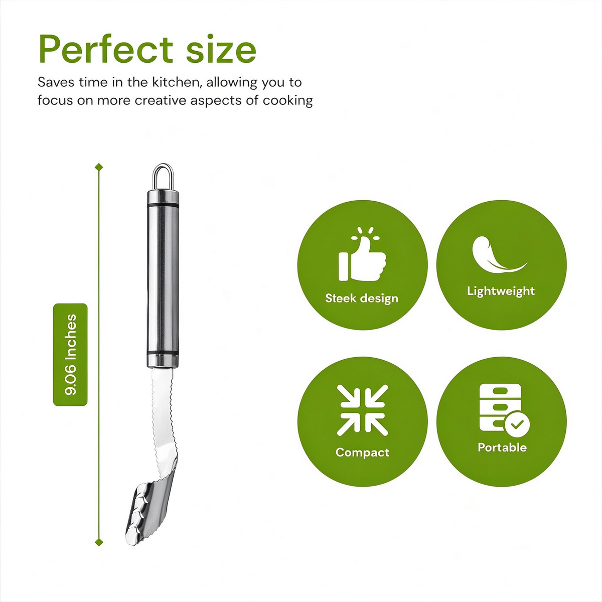 Stainless Steel Pepper Corer Seed Remover Tool, Chili Bell Pepper Core Deseeder 🌶️