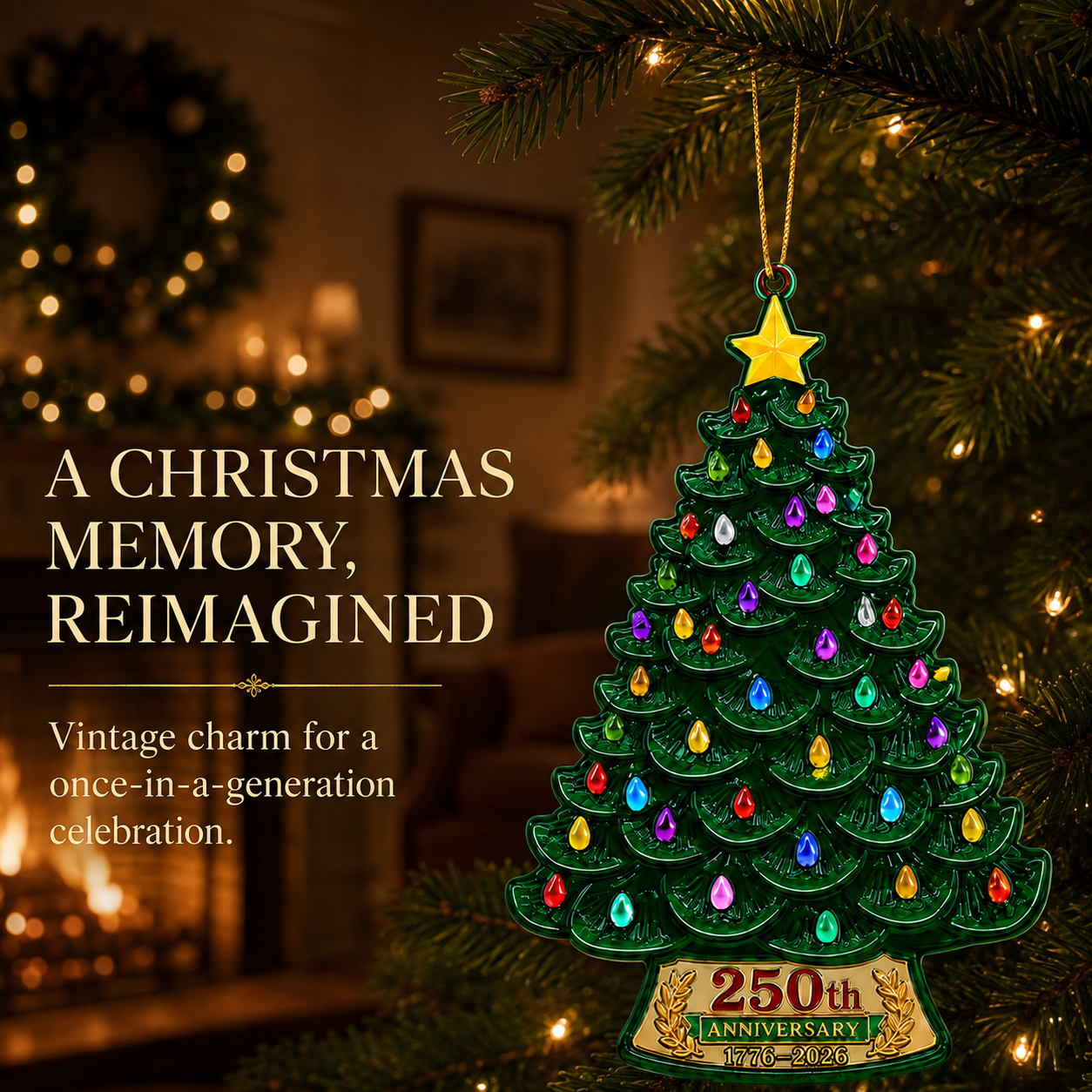❤️🔥Last 30pcs🔥🔥2026 America 250th Anniversary Nostalgic Christmas Tree Ornament